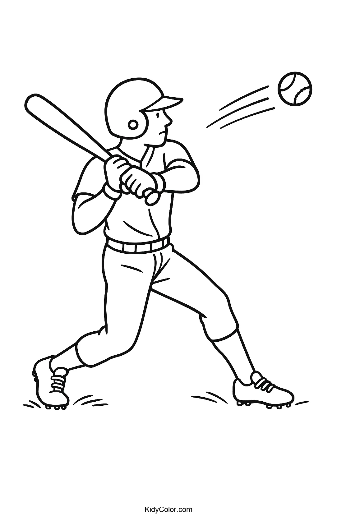 Monochrome image of a baseball player swinging a bat.