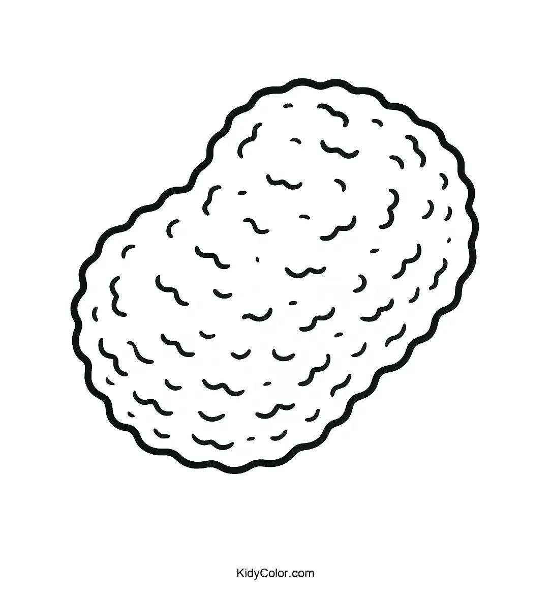 Coloring page of a crispy nugget in line art