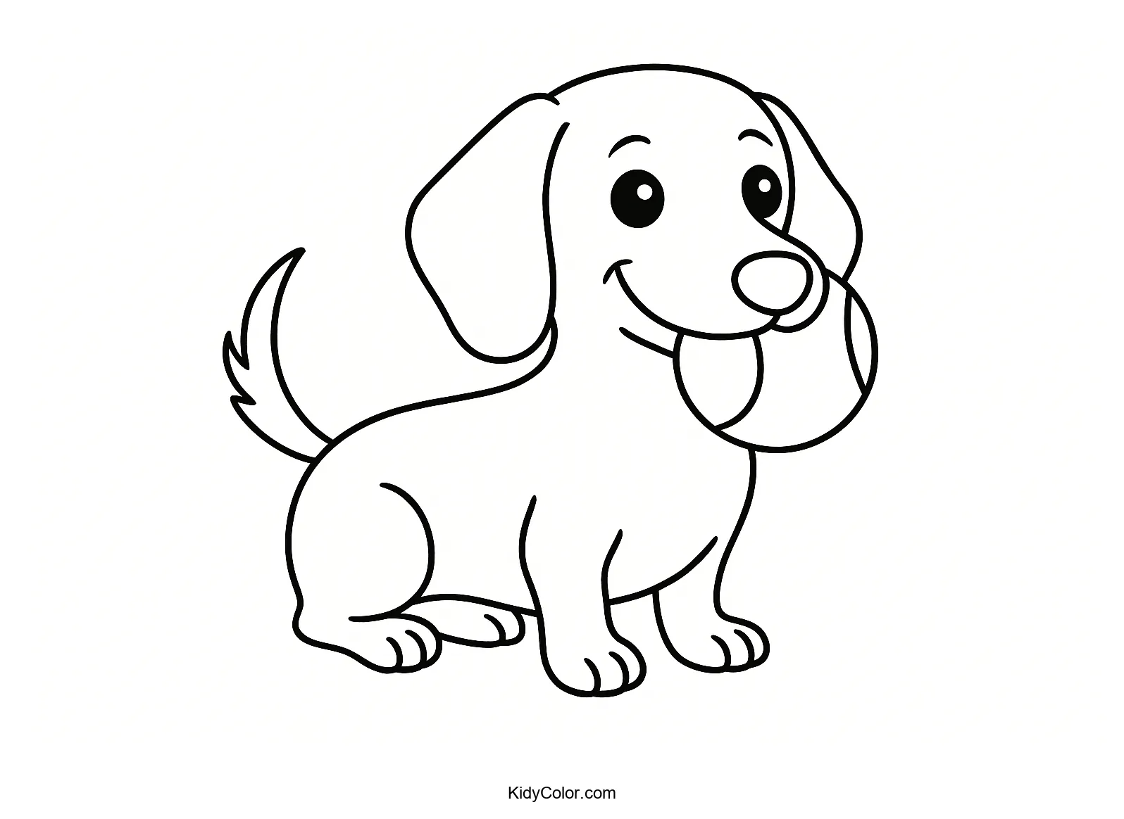 Dachshund outline with tennis ball