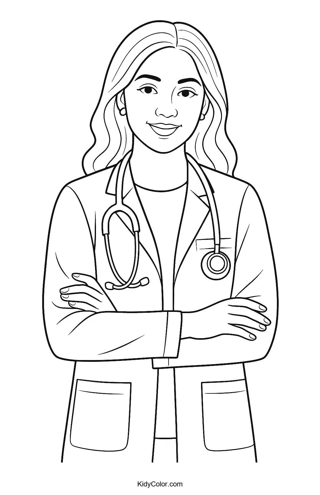 Female doctor wearing a lab coat