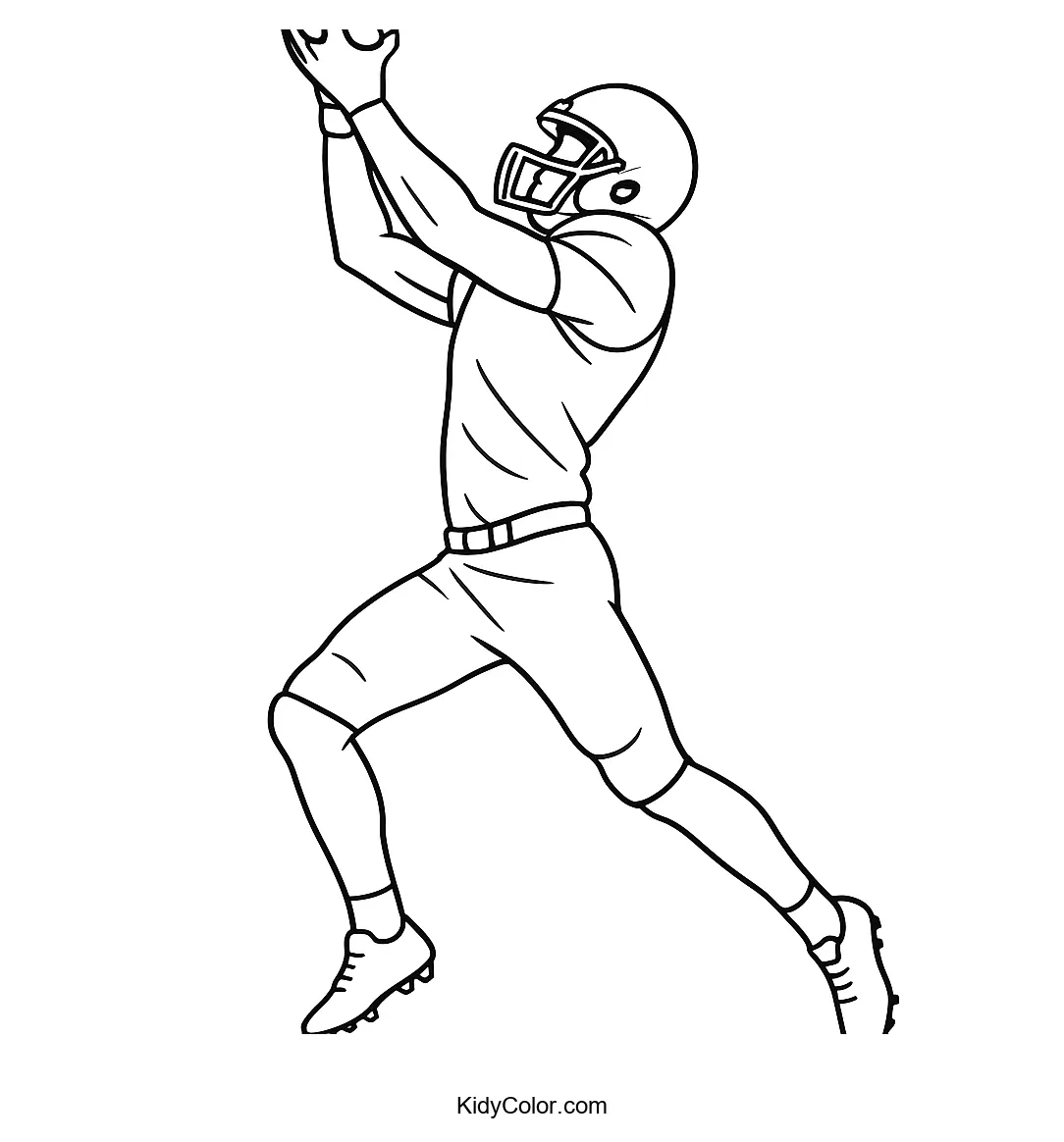 Athlete leaping for a catch in a sports scene.