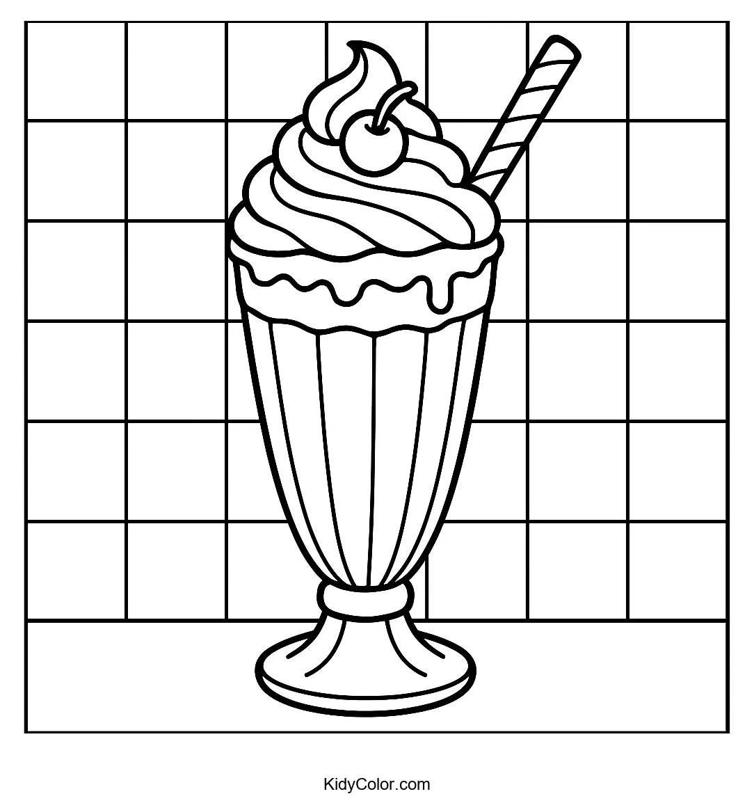 Milkshake with whipped cream and a cherry