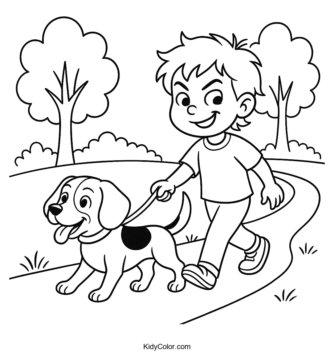 Playful animals causing mischief in a park.