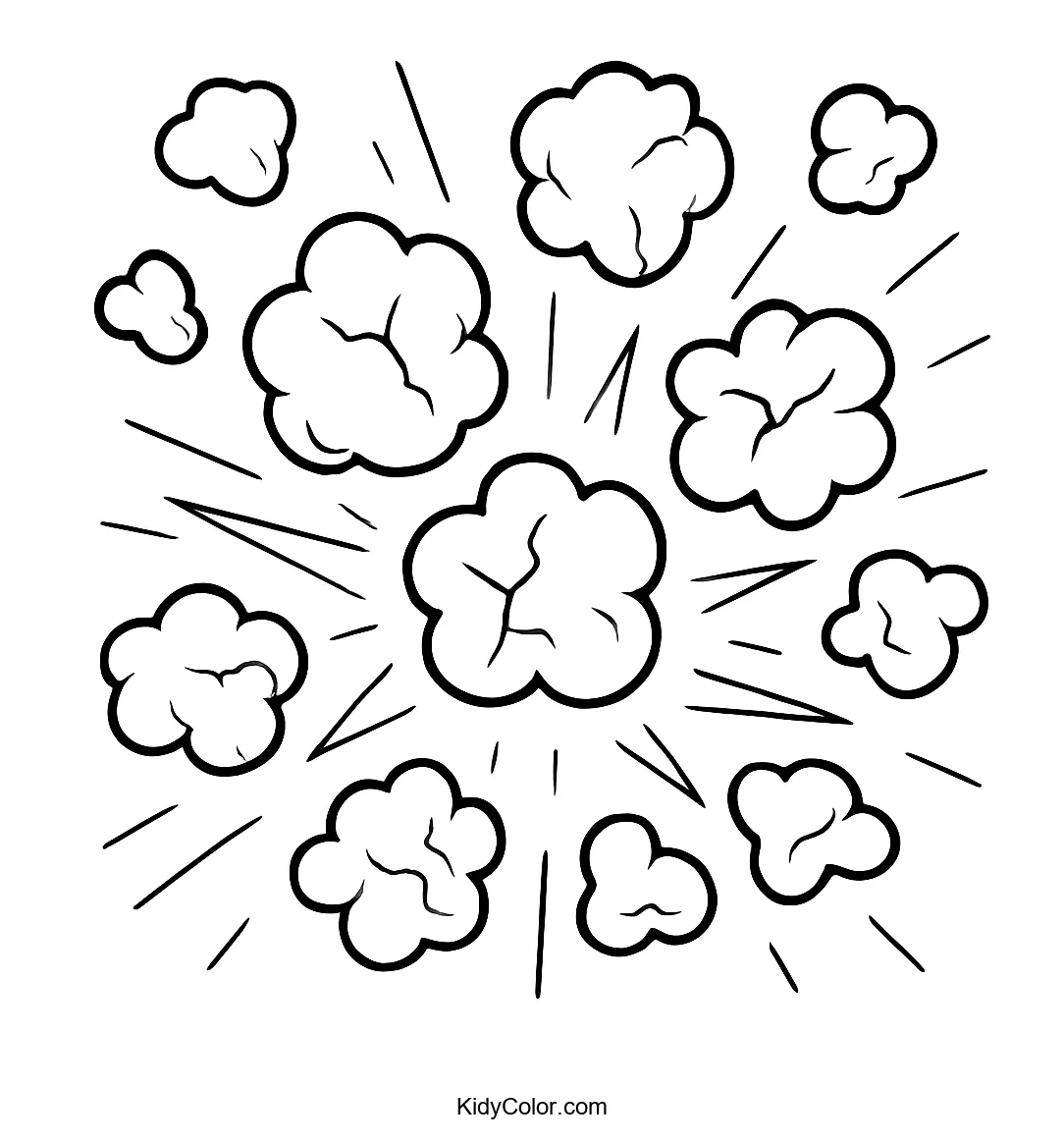 Black and white image of popcorn bursting