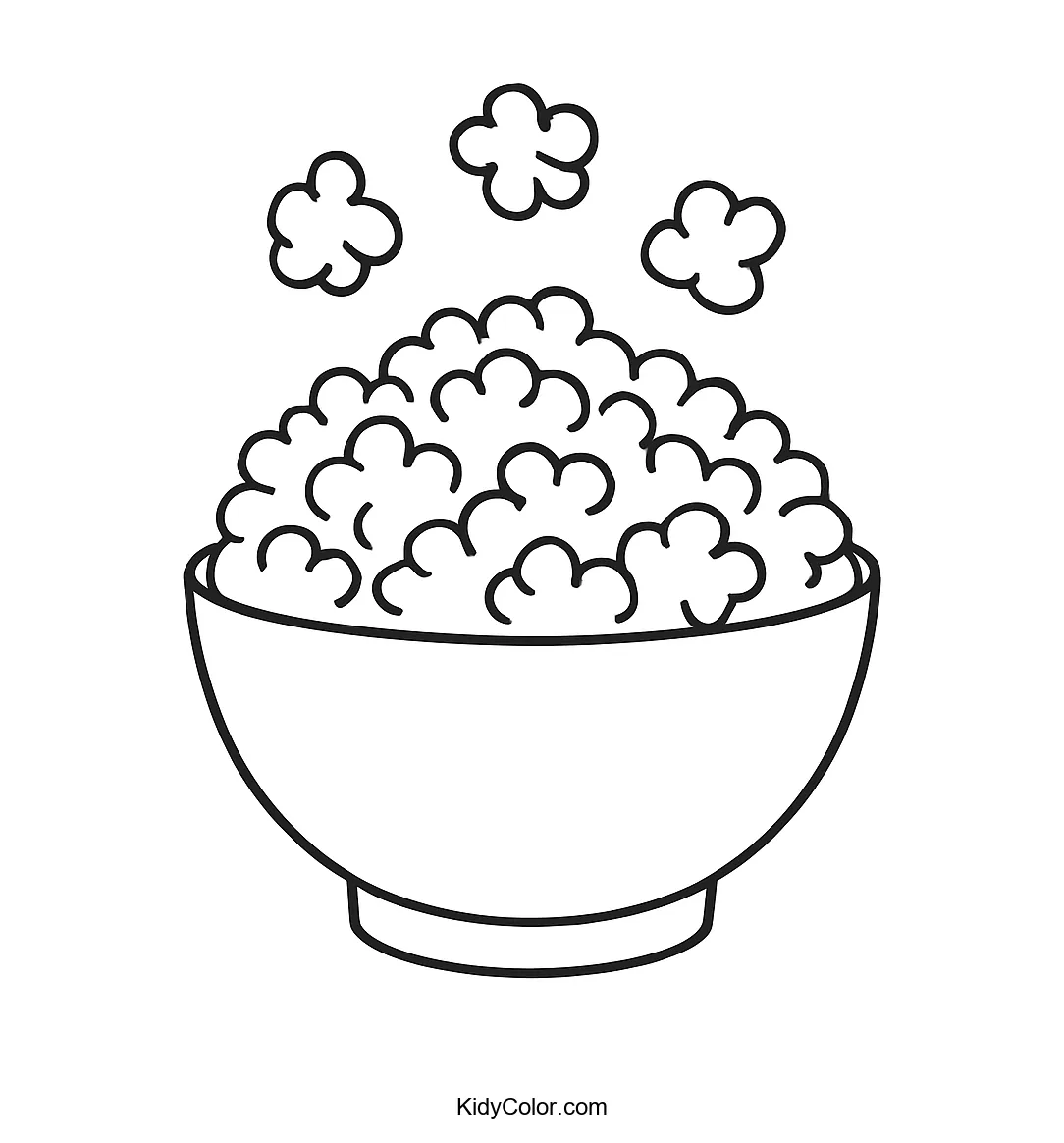 Popcorn motion coloring page