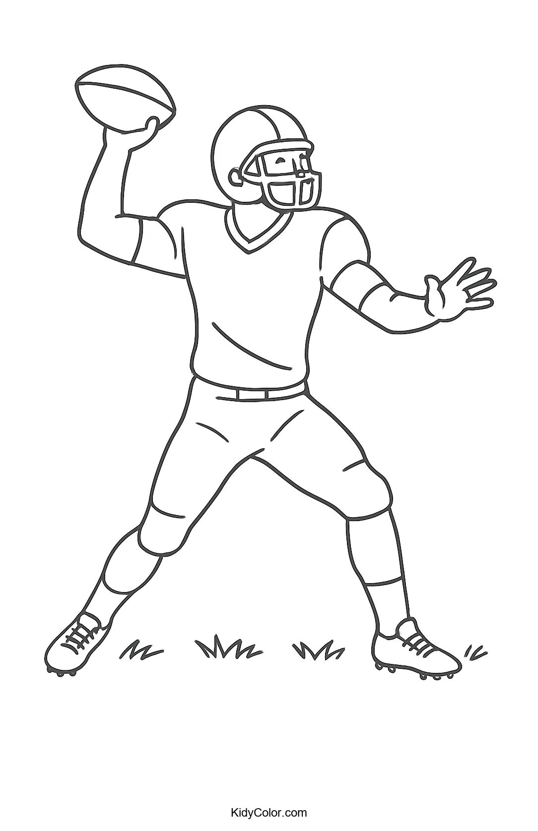 Football player throws the winning pass.