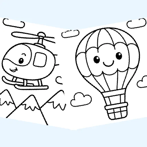 Free air vehicles coloring pages
