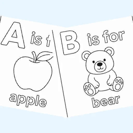 Free alphabet pages coloring pages for kids