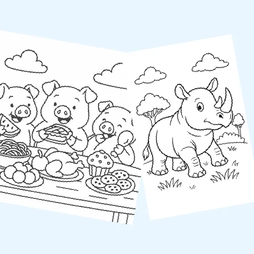 Free animals coloring pages for kids