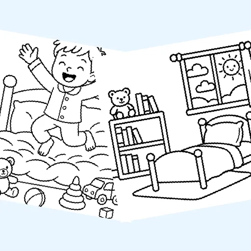 Free bedroom coloring pages