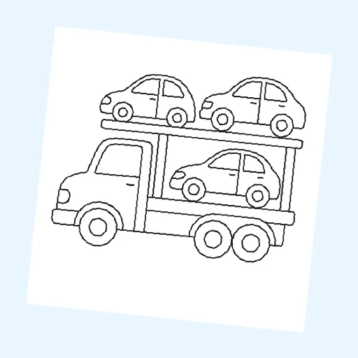 Free car carriers coloring pages