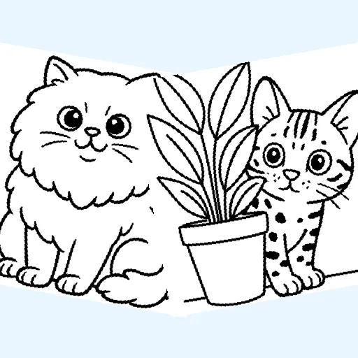 Free cat breeds coloring pages