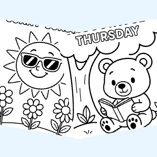 Free days of the week coloring pages