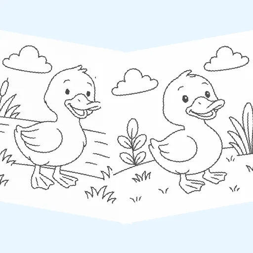 Free ducks coloring pages for kids