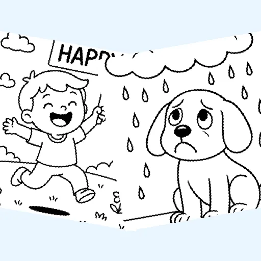 Free emotions coloring pages