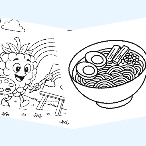 Free food & drink coloring pages for kids