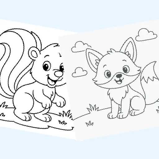 Free forest animals coloring pages for kids