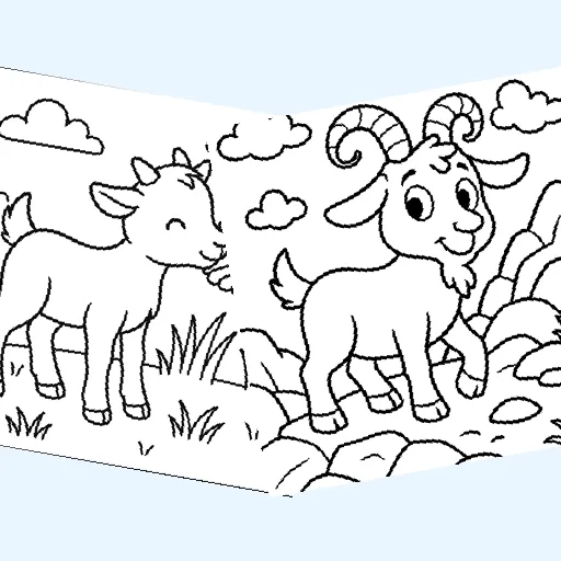 Free goats coloring pages