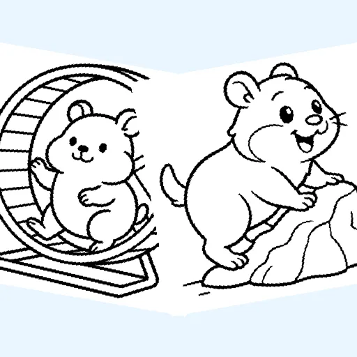 Free hamsters coloring pages