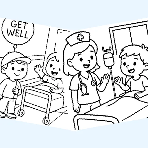 Free hospital coloring pages