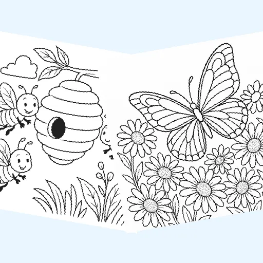 Free insects & bugs coloring pages for kids