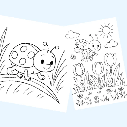 Free ladybugs coloring pages for kids