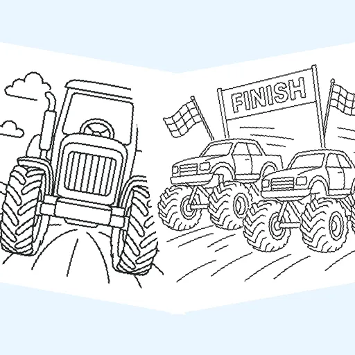 Free land vehicles coloring pages for kids