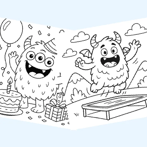 Free monsters coloring pages for kids