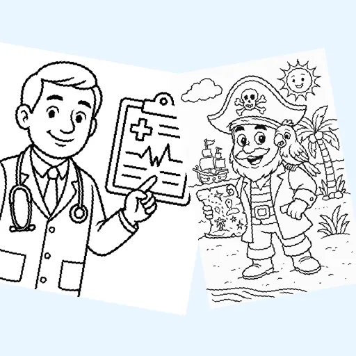 Free people & occupations coloring pages for kids