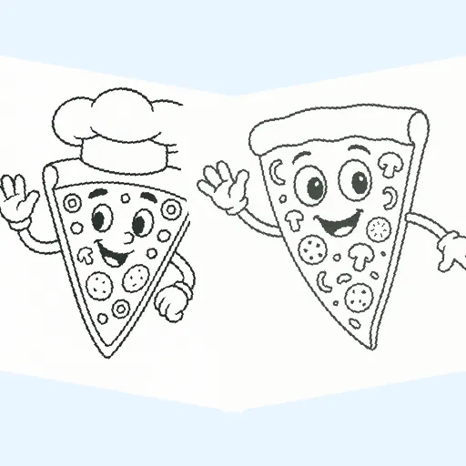 Free pizza coloring pages for kids