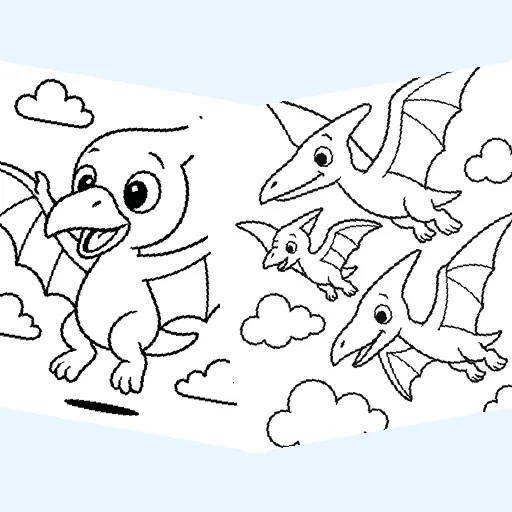 Free pterodactyl coloring pages