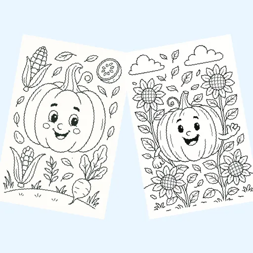 Free pumpkins coloring pages for kids