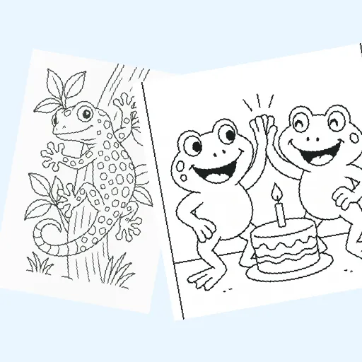 Free reptiles & amphibians coloring pages for kids