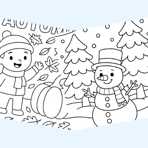 Free seasons coloring pages