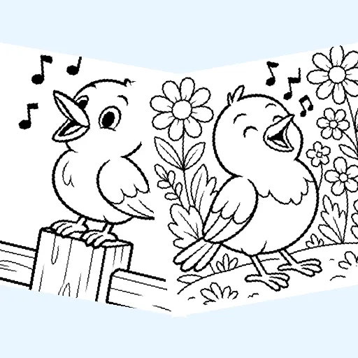 Free songbirds coloring pages