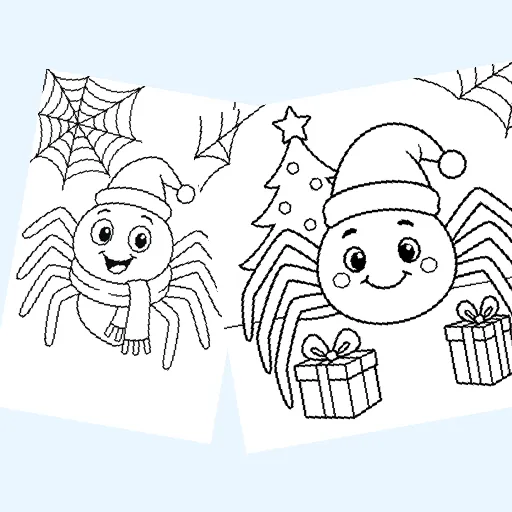 Free spiders & webs coloring pages for kids
