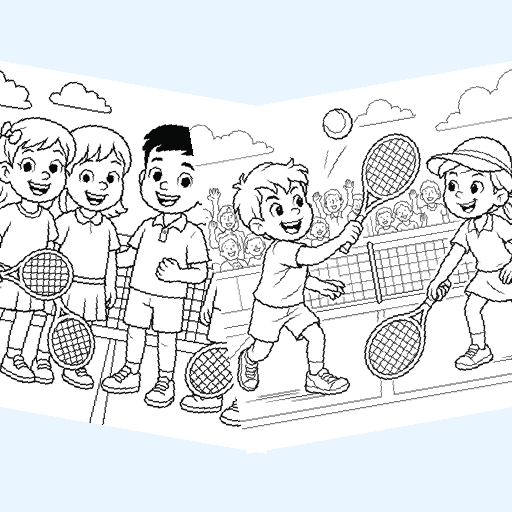 Free tennis coloring pages for kids