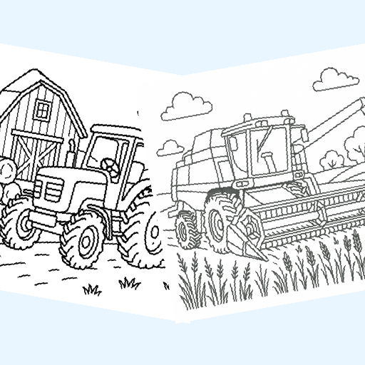 Free tractors coloring pages for kids