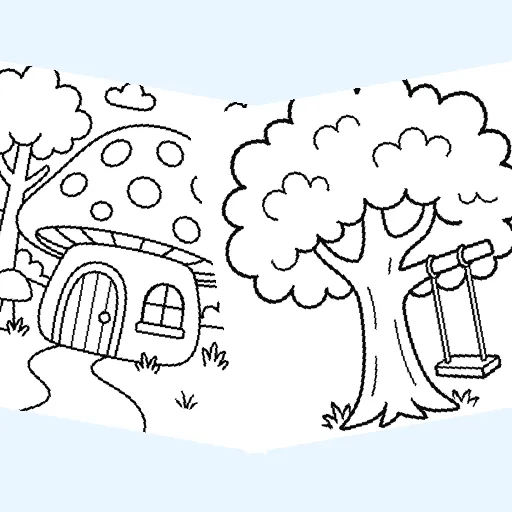 Free trees coloring pages