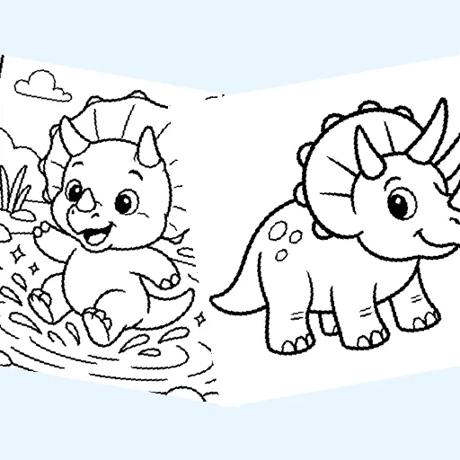 Free triceratops coloring pages