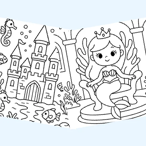 Free underwater castle coloring pages