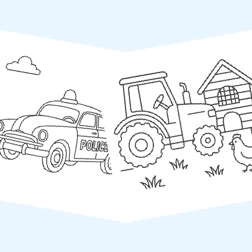Free vehicles coloring pages for kids