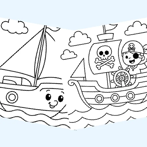 Free water vehicles coloring pages