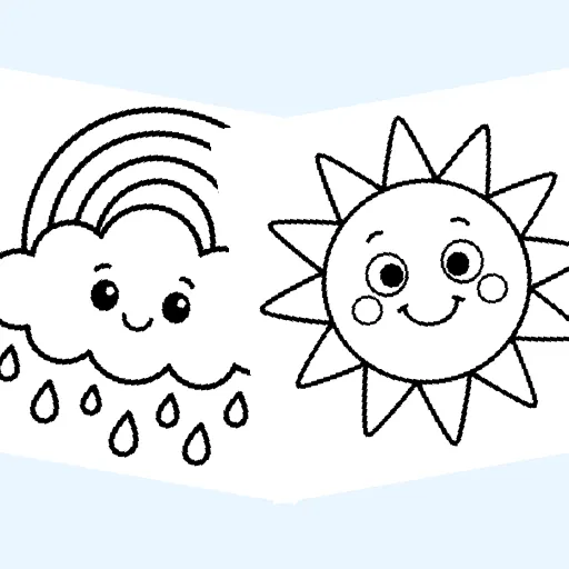 Free weather coloring pages
