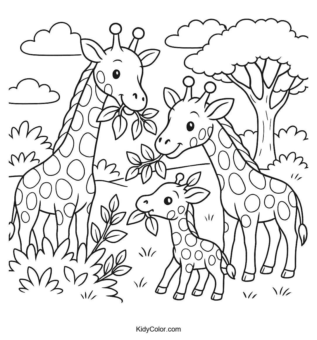 Two cheerful giraffes in a natural setting