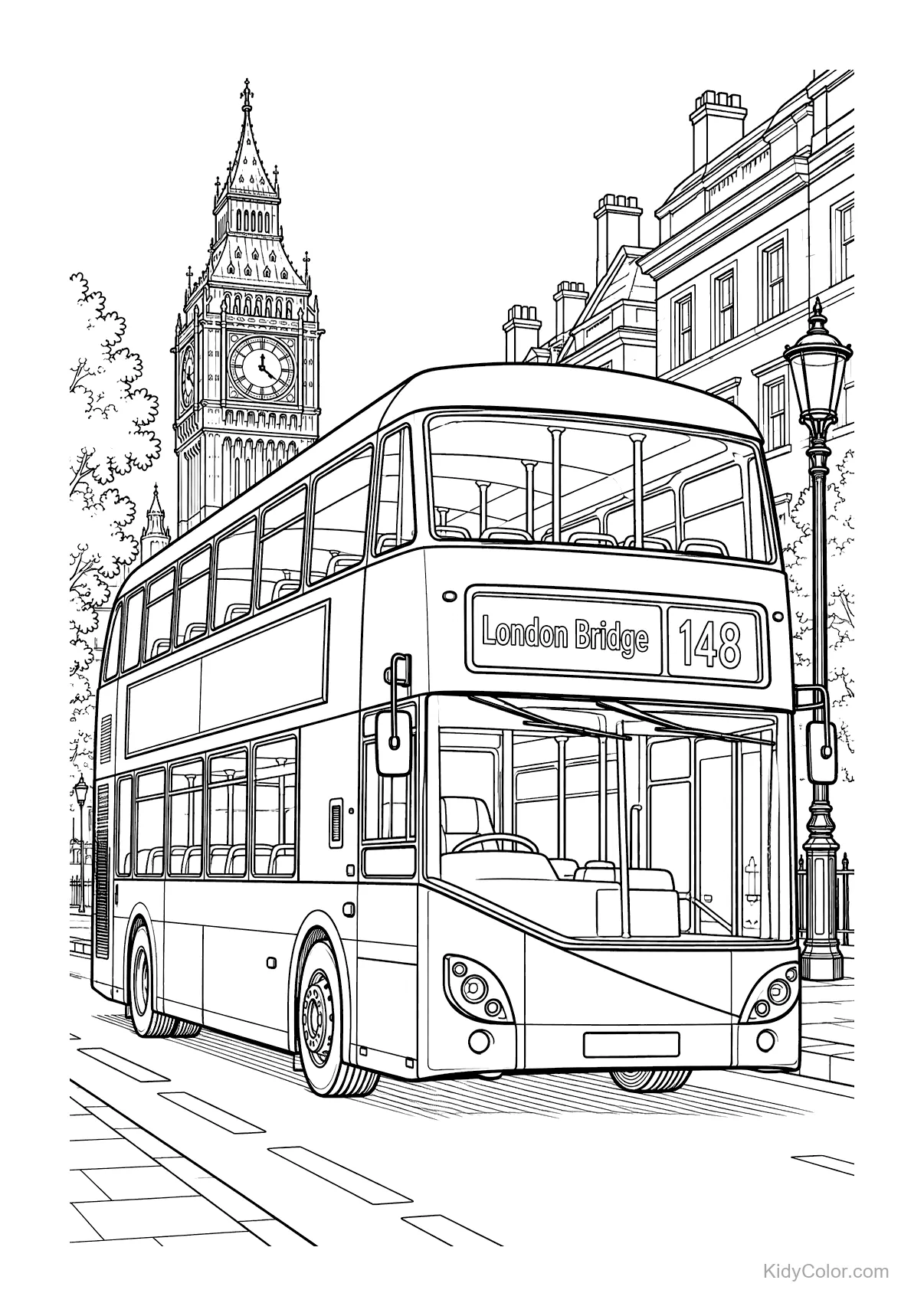 Double-decker bus on a street with Big Ben in the background.