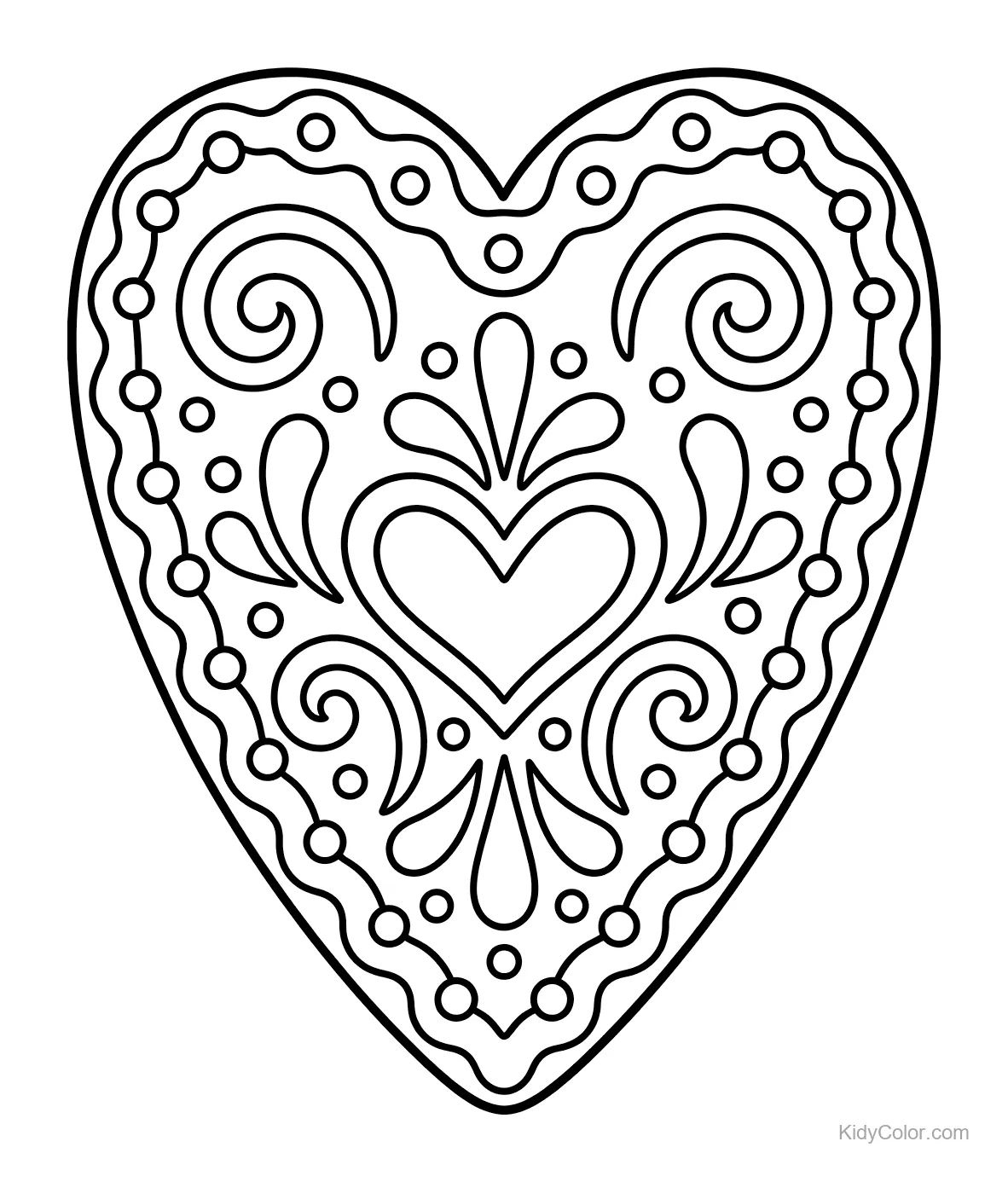 Intricate heart-shaped gingerbread cookie with patterns.