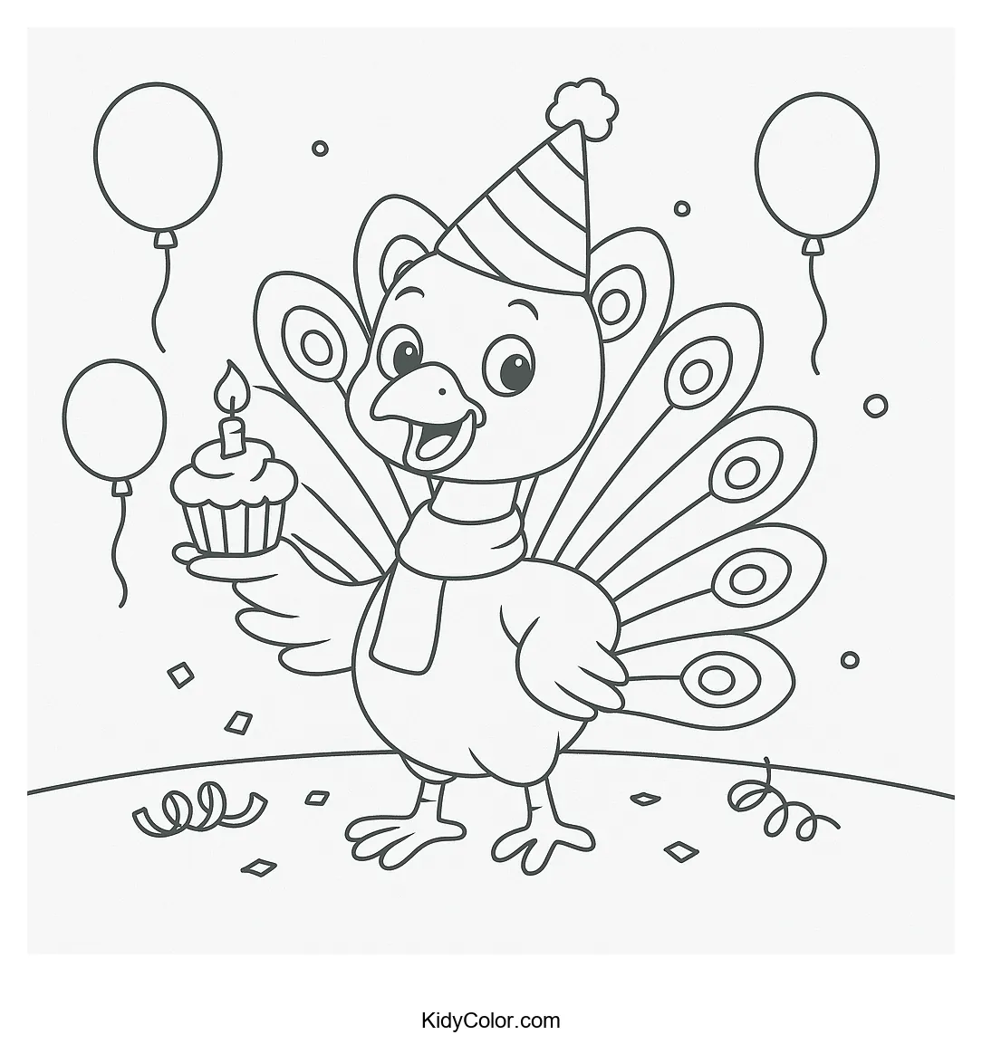 Peacock at a birthday celebration