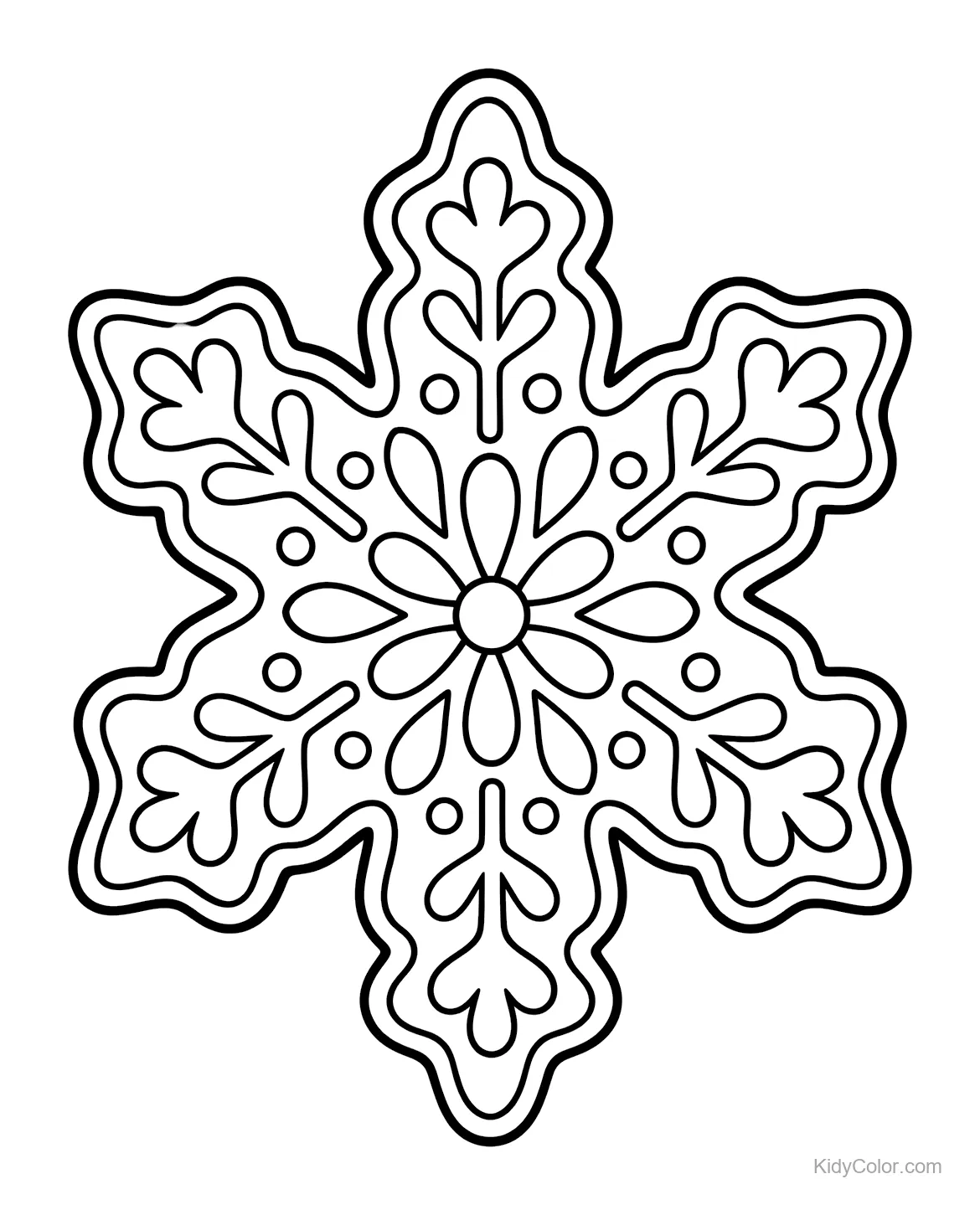 Copo de nieve de jengibre simétrico con patrones intrincados.