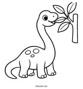 Fun Brachiosaurus Coloring Page for Kids